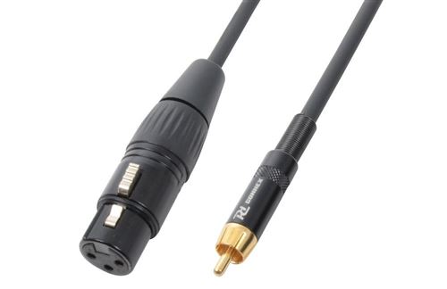 Pd Connex Câble Audio Cordon Xlr Femelle - Rca Mâle - 3m - Idéal Pour Relier Vos Enceintes De Sonorisation