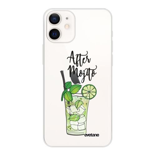 Coque pour iPhone 12 mini souple transparente After Mojito Motif Ecriture Tendance [Evetane®]