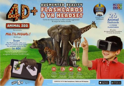 Casque VR avec cartes de réalité augmentée 4D+ Zoo