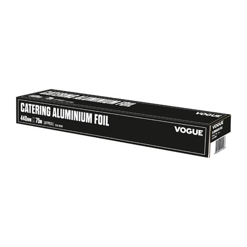 Papier aluminium avec boite distributrice 75 m x 440 mm - Vogue - Aluminium480