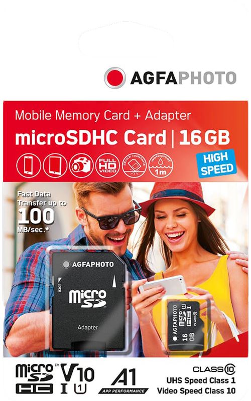 Agfa Photo Mobile Carte Mémoire Microsdhc 16 Gb Uhs-i U1