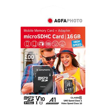Agfa Photo Mobile Carte Mémoire Microsdhc 16 Gb Uhs-i U1 - 1