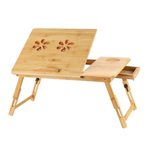 Table d'ordinateur Insma pliante portable 55x35x30cm avec ventilateur et tiroir