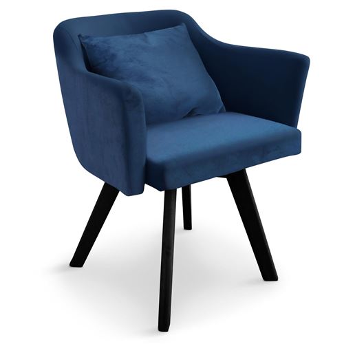 Chaise / Fauteuil scandinave Dantes Velours Bleu