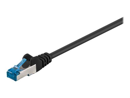 goobay - Verbindingskabel - RJ-45 (M) naar RJ-45 (M) - 3 m - SFTP, PiMF - CAT 6a - halogeenvrij, gevormd - zwart