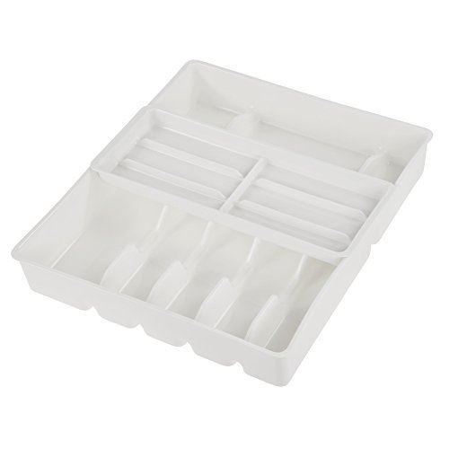 Besteckkasten mit Einsatz 38x42,5x7,5cm weiß