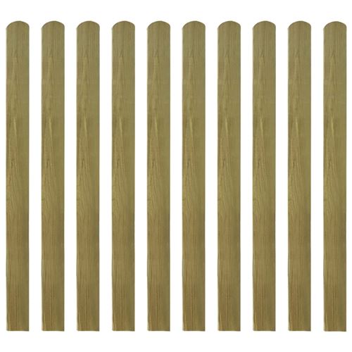 vidaXL 20 pcs Lattes imprégnées de clôture Bois FSC 120 cm