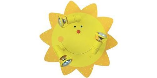 Spot de plafond soleil Waldi Leuchten Sonne E14 27 W jaune