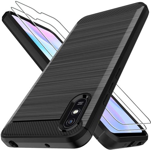 Coque pour Xiaomi Redmi 9A avec 2 verre trempé
