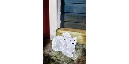 Figurine en acrylique ours blanc Konstsmide 6191-203 Ampoule LED blanc froid blanc