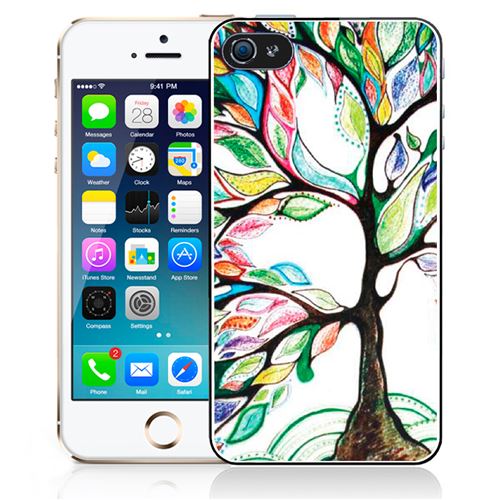 Coque pour iPhone 4/4S arbre multicolore