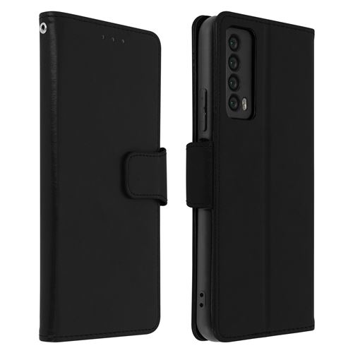 Housse pour Huawei P smart 2021 Folio Vintage Porte-carte Fonction Support Noir