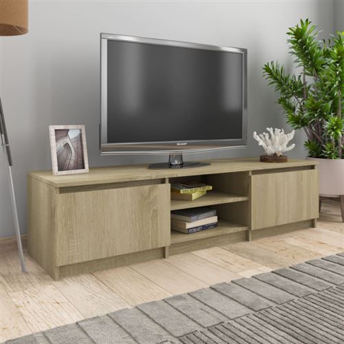 vidaXL Meuble TV Chêne sonoma 140x40x35,5 cm Aggloméré