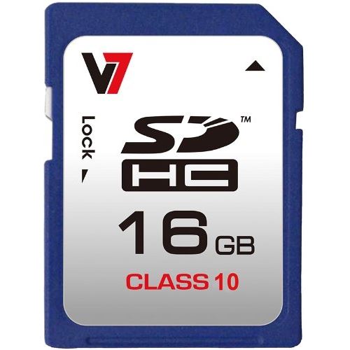 V7 16gb sdhc class 10 16go sdhc classe 10 mémoire flash - mémoires flash (16 go, sdhc, classe 10, 32 mm, 24 mm, 2,1 mm)