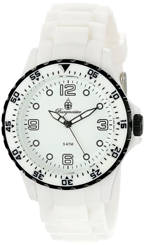 Burgmeister - BM603-586E - Montre Homme - Quartz Analogique - Bracelet Silicone Blanc