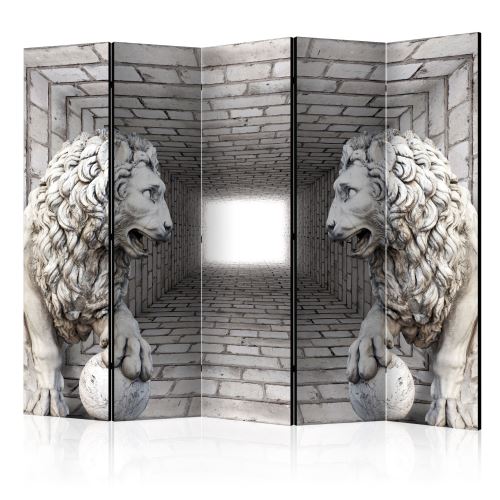 Paravent 5 volets - Stone Lions II [Room Dividers] - Décoration,