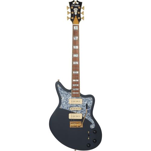 D'Angelico Deluxe Bob Weir Bedford Matte Stone guitare électrique avec étui