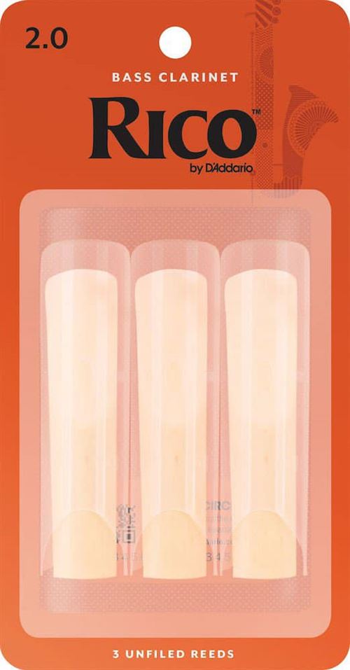 D'Addario REA0320 - Anches clarinette basse, force 2.0, boîte de 3