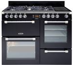 Leisure Cookmaster CK110F324K - Cuisinière (four à deux étages) - pose libre - largeur : 110 cm - profondeur : 60 cm - hauteur : 90 cm - avec système auto-nettoyant - noir