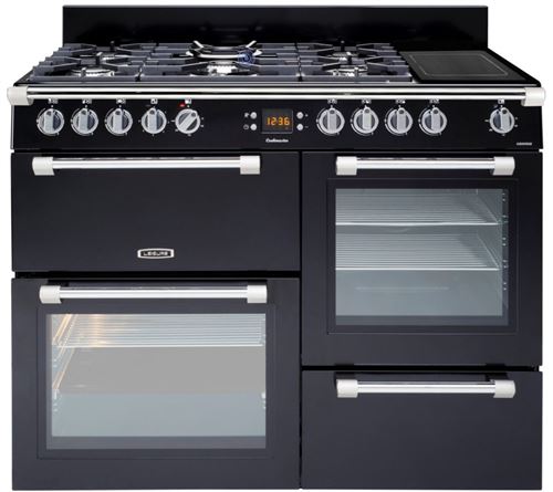 Leisure Cookmaster CK110F324K - Cuisinière (four à deux étages) - pose libre - largeur : 110 cm - profondeur : 60 cm - hauteur : 90 cm - avec système auto-nettoyant - noir