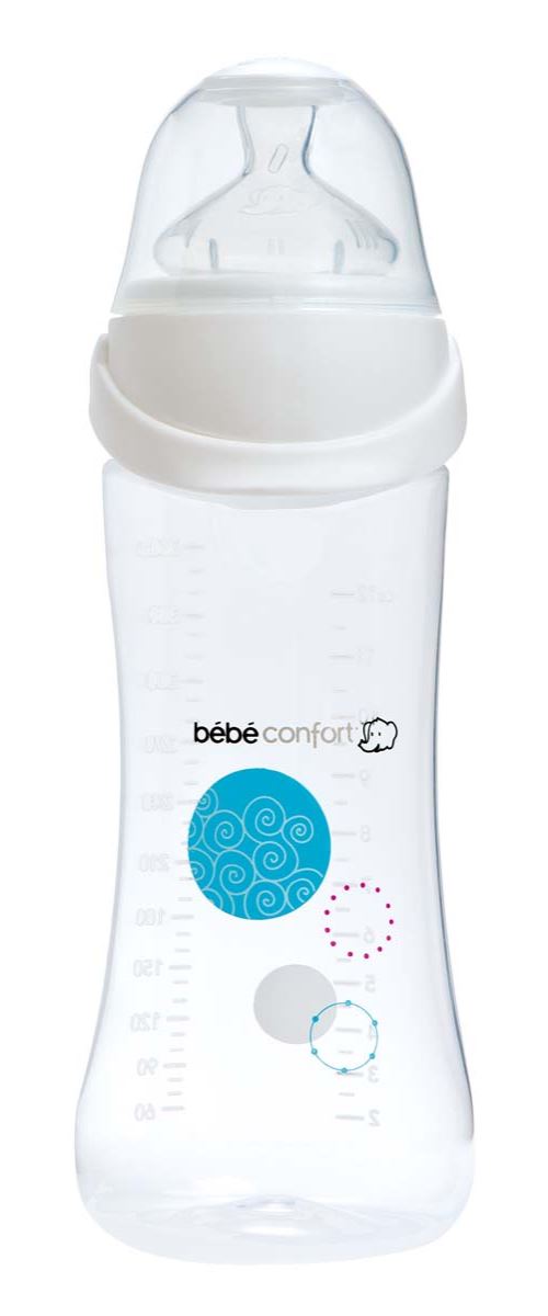 Biberon bébé confort maternity easy-clip 2014 blanc 360 ml de 6 à 24 mois anti-fuite