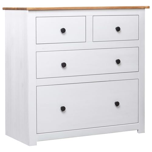 Buffet Blanc 80x40x83 cm Pin Assortiment Panama