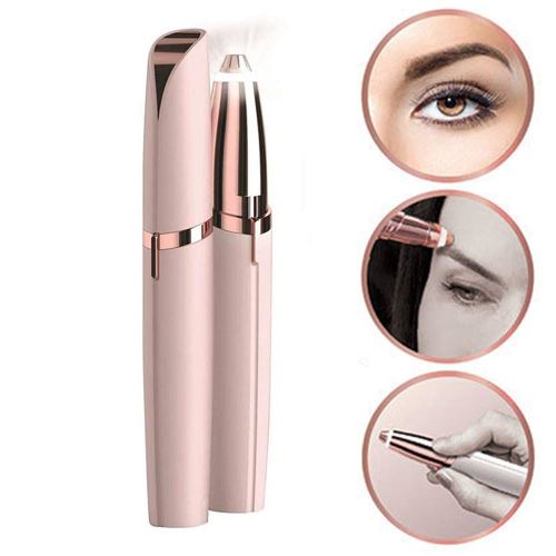 Epilateur Visage electrique pour les Femmes sans douleur, Rasoir électrique Sourcil (Rose Gold)