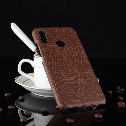 Etui en PU enduit de crocodile marron pour votre Huawei P Smart (2019)/Honor 10 Lite