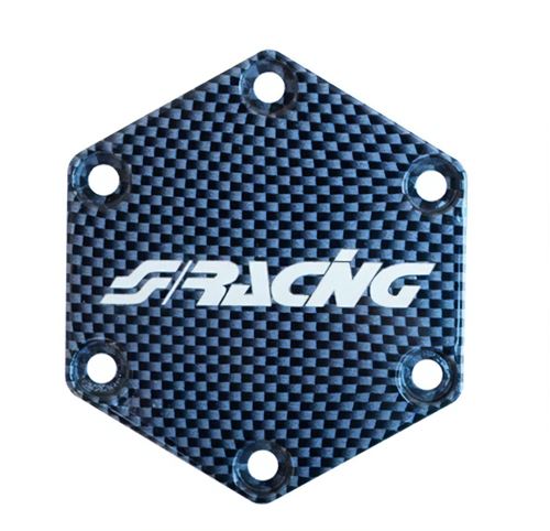 Simoni Racing housse de corne volant sport look carbone 86 mm bleu