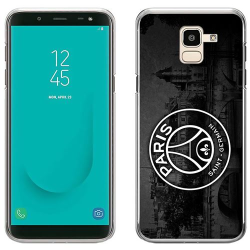 Coque pour Samsung Galaxy J6 -  Logo Psg Fond Black