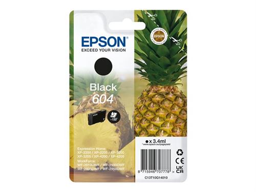 Epson 604 Singlepack - 3.4 ml - zwart - origineel - blister - inktcartridge - voor Expression Home XP-4200; Home Cinema 3200; Stylus Photo 2200