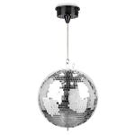 Fuzzix MB30ML Boule à Facettes 30 cm avec Moteur et LED RGBW – Moteur à Piles, Boule à suspendre