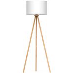 tomons Lampadaire Sur Pied LED en Bois à Trépied Blanc Protection Des Yeux Lecture Lampe à Pied du Design Moderne Nordique pour Salon Chambre Bureau