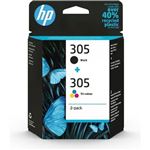 Pack de 2 Cartouches d'Encre Noire et Trois Couleurs HP 305  Authentiques (6ZD17AE)