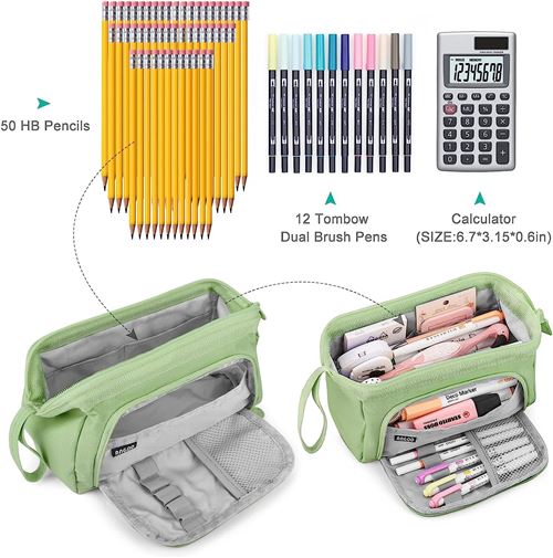 Trousse à crayons de grande capacité - Transparente - Rigide - Grande  capacité - Pour enfants et garçons