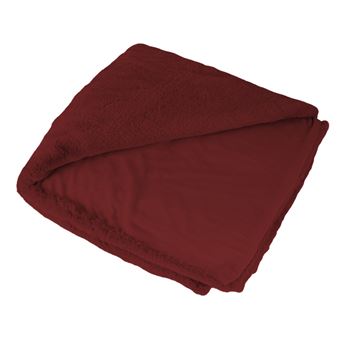 Joy - plaid - 150x200cm - en fausse fourrure - Rouge - 1