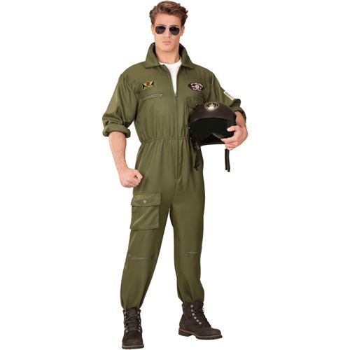 Déguisement Pilote de Chasse Vert homme - Image 2