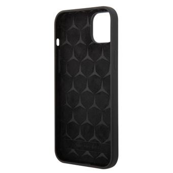 Coque Rigide Mercedes-Benz Pour IPhone 14 Plus - Star Pattern Beige, Cuir