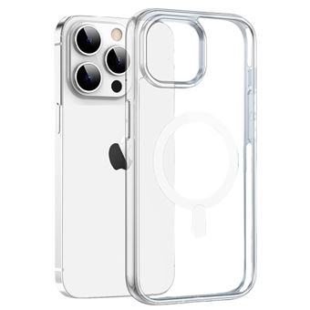 Coque pour iPhone 15 Pro avec Cercle Magnétique, Transparent