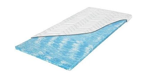 Meos sur-matelas surmatelas en mousse gel 80 x 200 cm pour matelas et lit à sommier tapissier – fabriqué en allemagne – haut rg 50 – housse lavable
