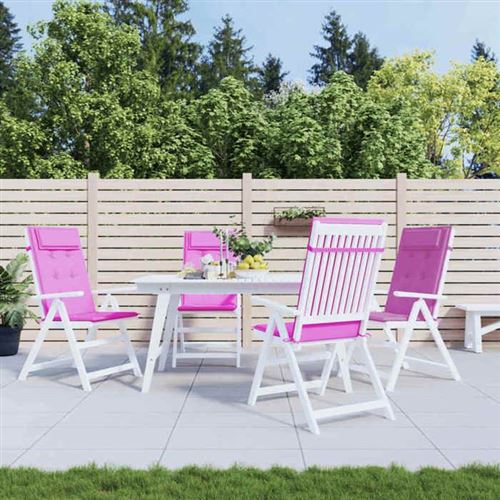 vidaXL - Coussin de chaise à dossier haut - Lot de 4 - Rose - Image 2