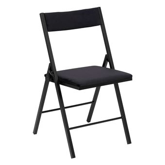 Chaise Noire Chaise Pliante Noir Basique - Paris Prix Five Simply Smart - Pratique Et Légère Mobilier Pratique