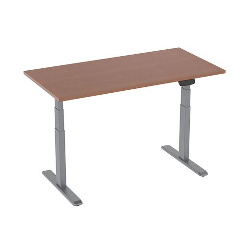 KIMEX - Bureau assis-debout - 120x75cm - Noyer - Gris - Image 3