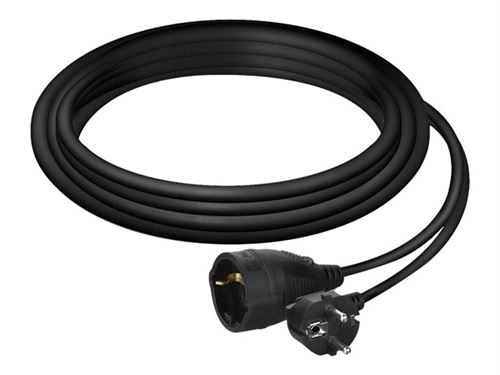 Ewent - Rallonge de câble d'alimentation - CEE 7/3 (F) (M) - CA 250 V - 16 A - 3 m - Europe