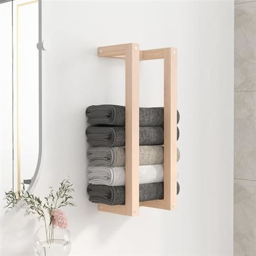 vidaXL Porte-serviette 23x18x60 cm Bois de pin massif 822392