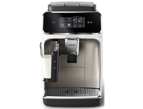 Philips Series 2300 Ep2333 - Machine À Café Automatique Avec Buse Vapeur "Cappuccino" - 15 Bar - Blanc/Chrome