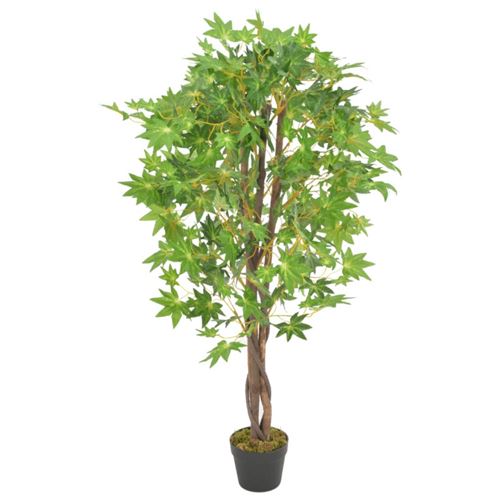 Vidaxl - Plante artificielle d'&eacute;rable avec pot Vert 120 cm green