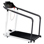 Tapis de course S1 Gold - Tapis de course pliable et silencieux avec 3 vitesses, main courante allongée et amortissement intelligent - Idéal pour les seniors et la rééducation