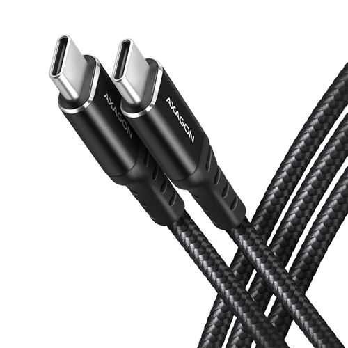 Non Communiqué Axagon Bucm-Cm10ab Usb-C À Usb-C 2.0 Kabel, 1M, Pd 60W, 3A, Geflochten