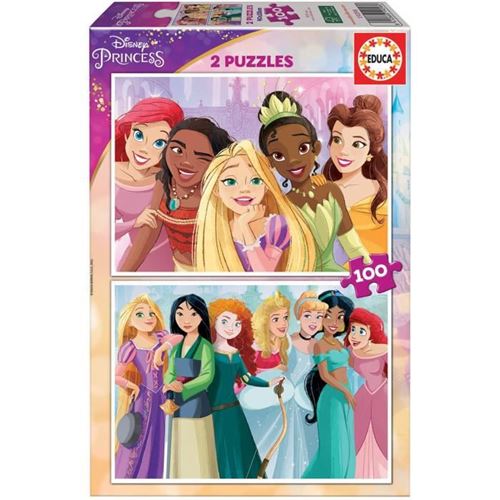 Educa Borras Multicolore Puzzle De 2 X 100 Pièces Educa Disney Princess - Image 2